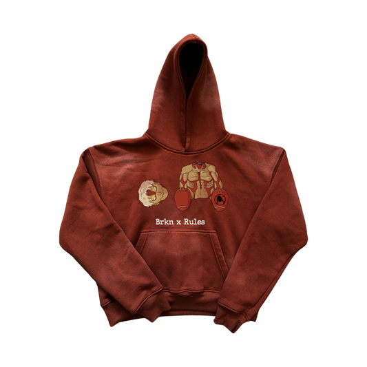 Bulletproof Titan - Brown Oversized Hoodie